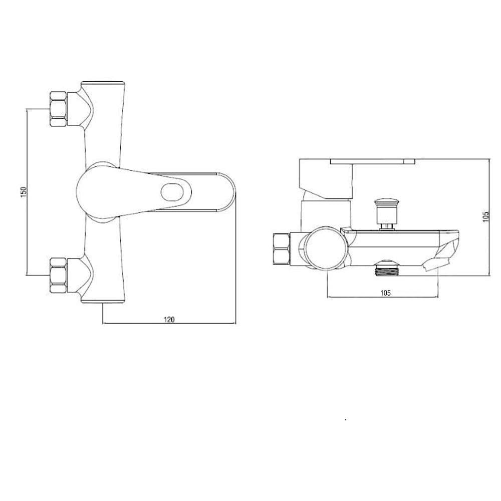 Смеситель для ванной Brinex 37W 006 (SD00035700) - фото 2