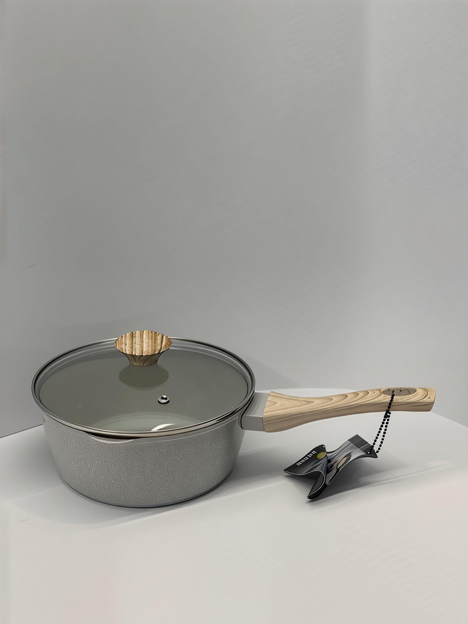 Сотейник-ківш з антипригарним покриттям Rainberg RB-774 ковш з нержавіючої сталі 2 л Світло-сірий (418741)