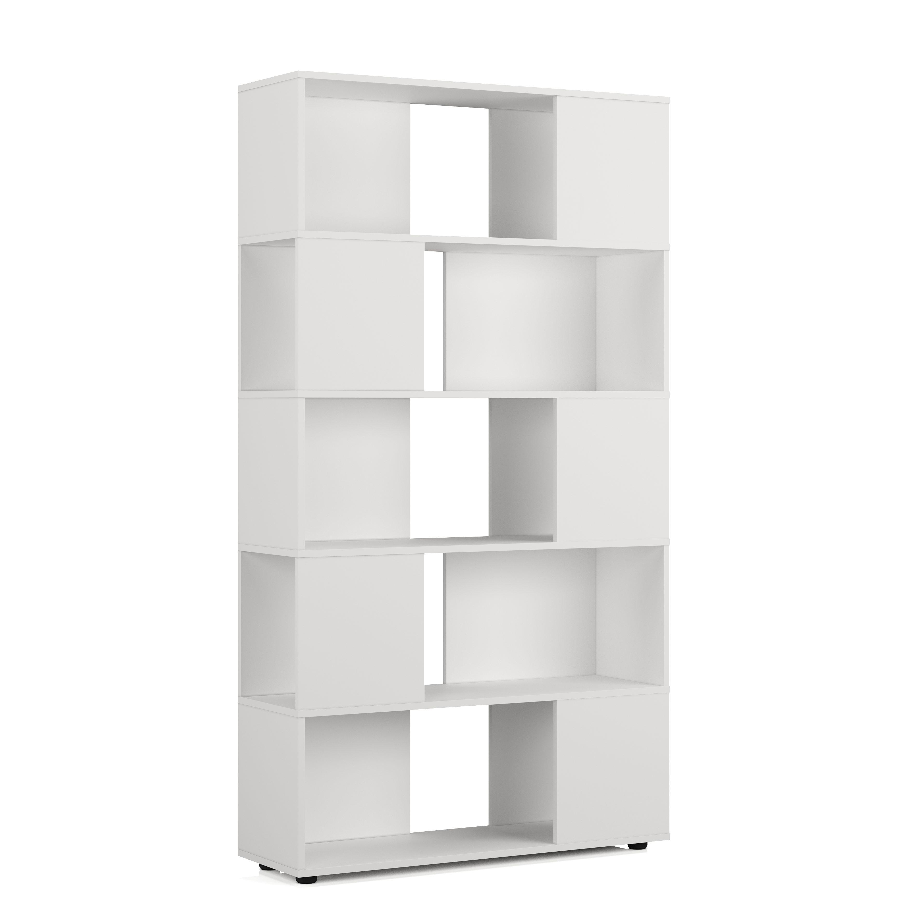 Стеллаж-полки Moreli Laos FLA-0002 для книг и декора 1000х1830х320 мм Белый (fla-0002-wh)