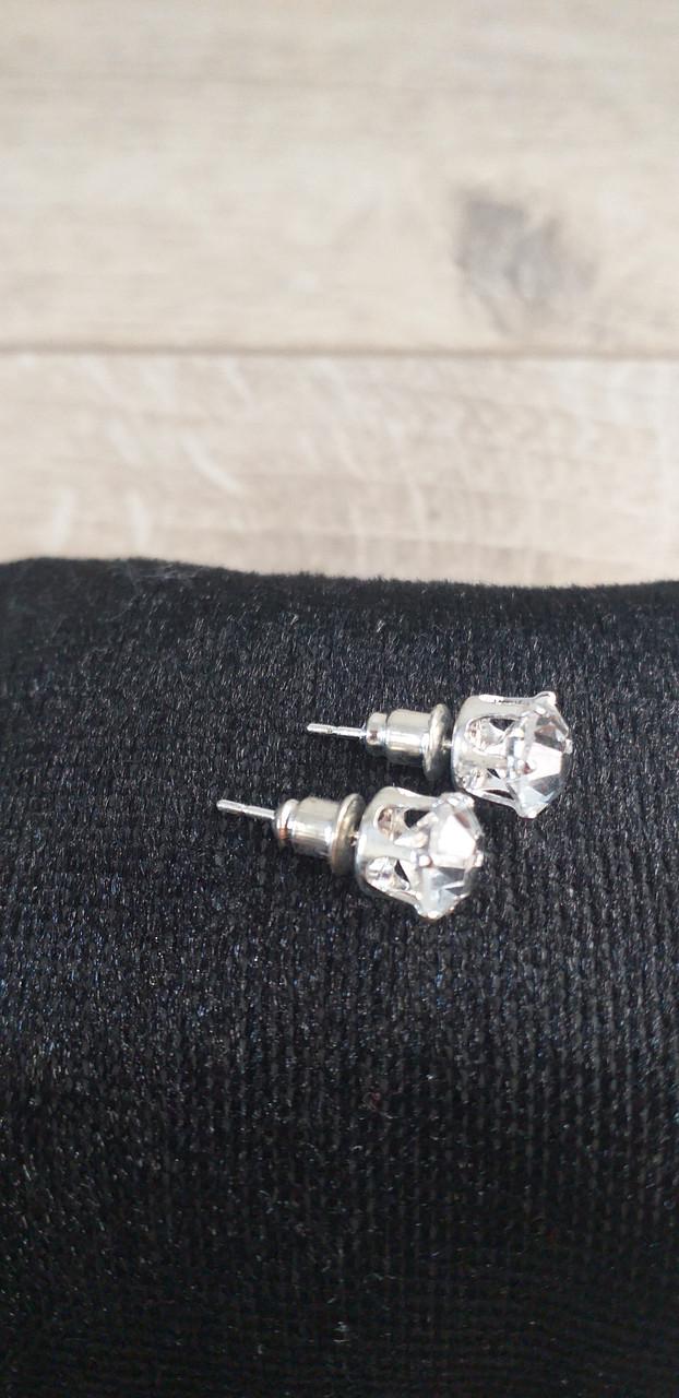 Сережки-цвяшки пуссети 5 мм Сріблястий (KG-5984) - фото 2