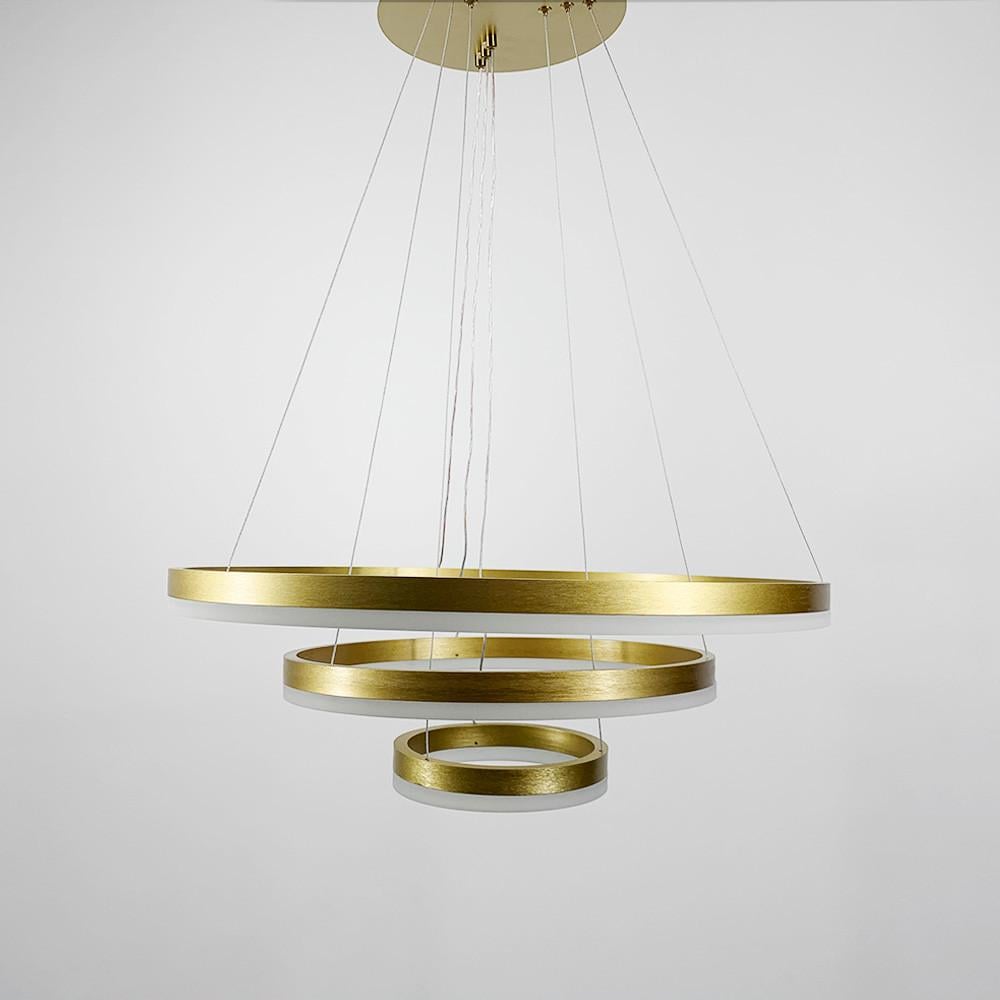 Люстра LED на три кольца 107 Вт 60/40/20 см (G 68 АВ)