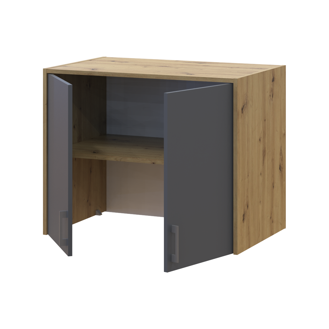 Антресоль висока Doros Ронді 2 ДСП 82х52х65 см Дуб Артізан/Графітовий (41516180) - фото 2 Антресоль висока Doros Ронді 2 ДСП 82х52х65 см Дуб Артізан/Графітовий (41516180) - фото 2