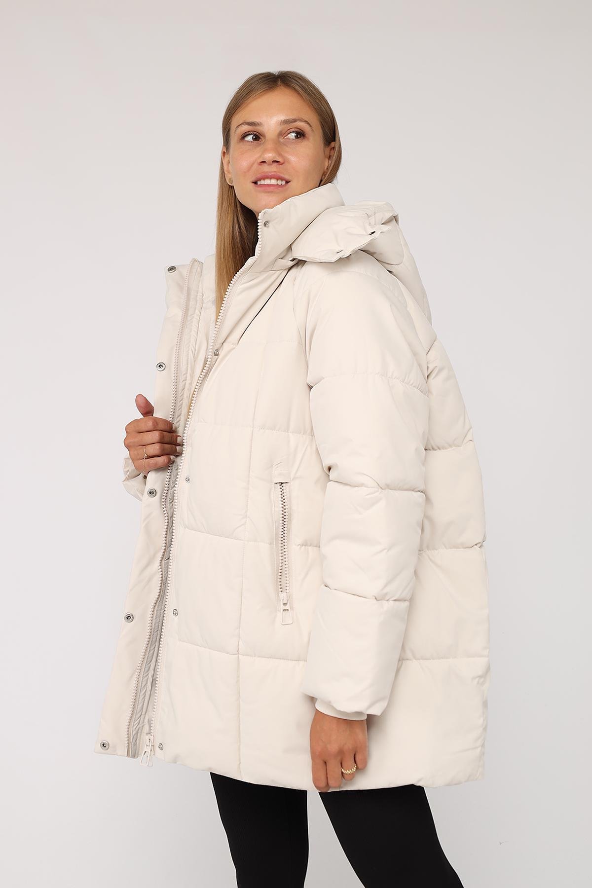 Куртка жіноча зимова ЦБ-00277867 р. 54 Молочний (29080044)