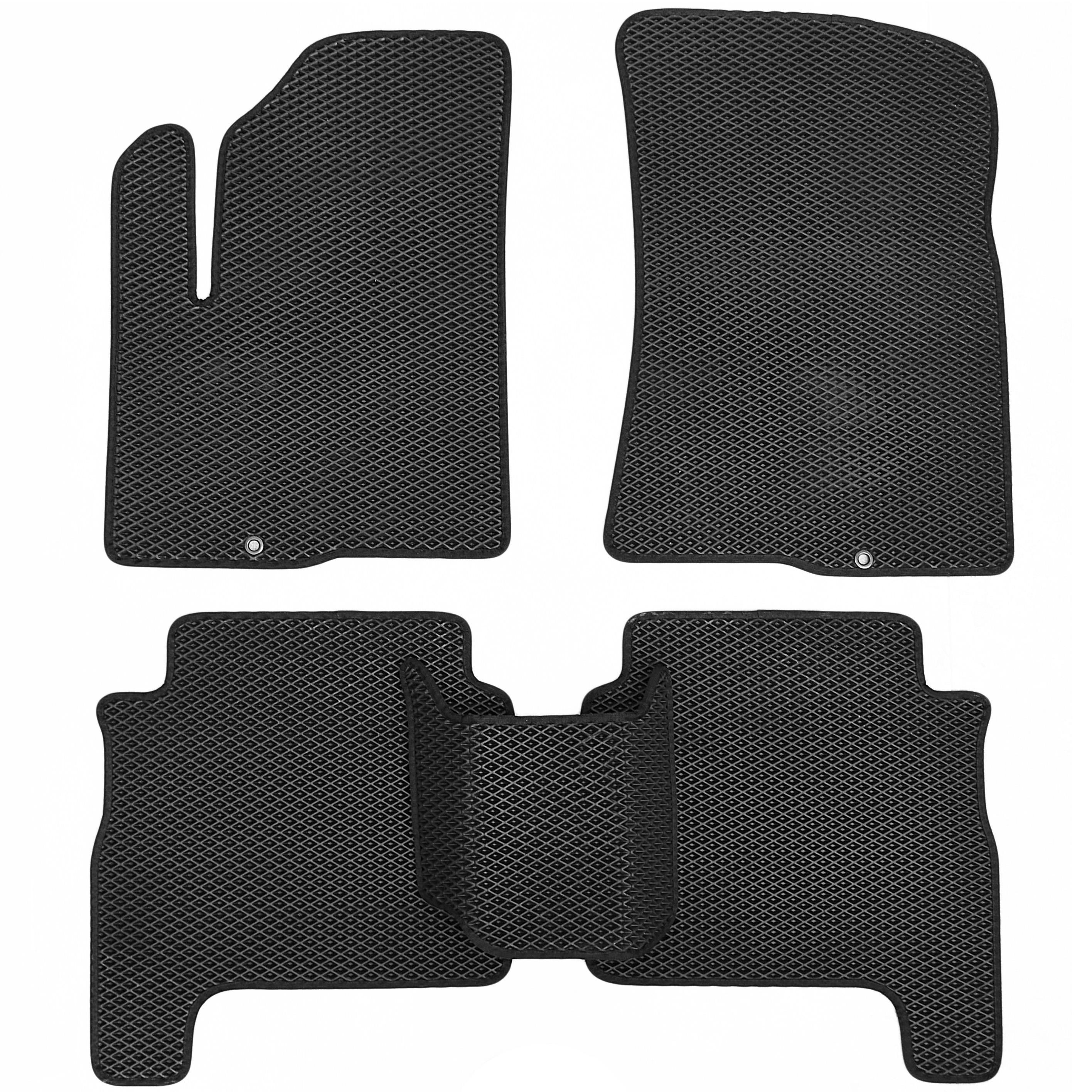 Коврики в салон для Hyundai Santa Fe '06-10 CM EVA-полимерные Черный Коврики в салон для Hyundai Santa Fe '06-10 CM EVA-полимерные Черный