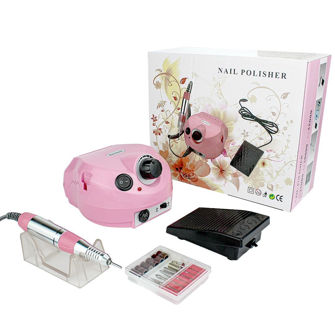 Стартовий набір для манікюру з лампою SunOne/фрезером ZS 601/витяжкою 858-2а/база/топ/remover/гель лак EILI (2308nabn-212)