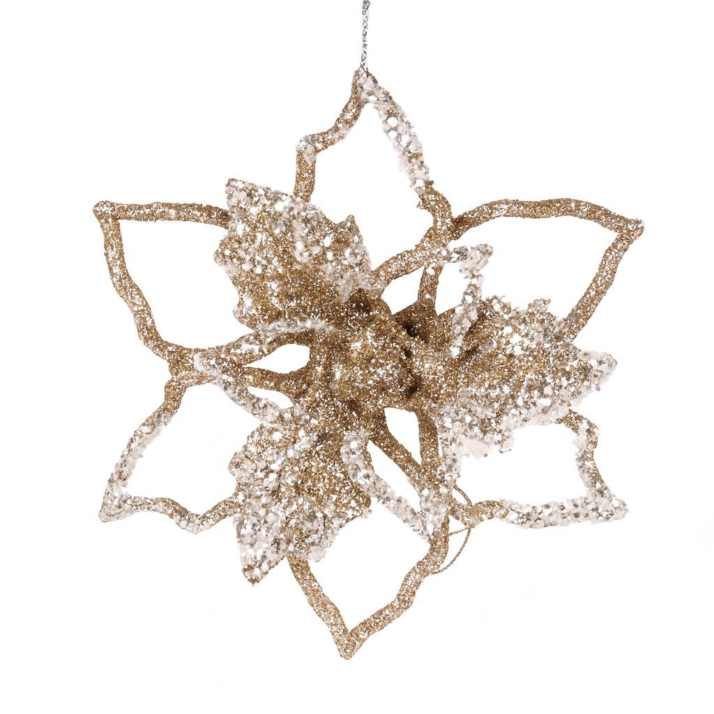 Фигурка-подвеска новогодняя Flower 12 см (R33910) Фигурка-подвеска новогодняя Flower 12 см (R33910)