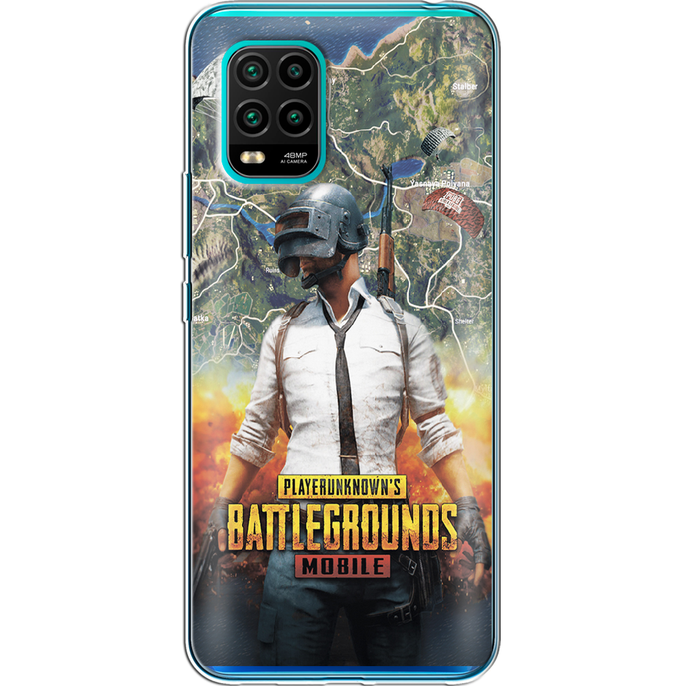 Чехол с рисунком Boxface Xiaomi Mi 10 Lite PUBG Mobile Прозрачный силикон (39438-up2309-39438)