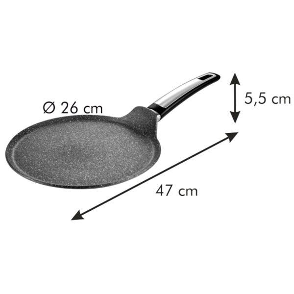 Сковорідка для млинців/оладків Tescoma D 26 см антипригарна матеріал алюміній Gray (602454) - фото 3