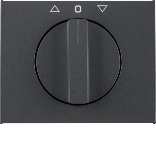 Панель лицевая Berker K.1 для поворотного выключателя жалюзи Антрацитовая (10777106)