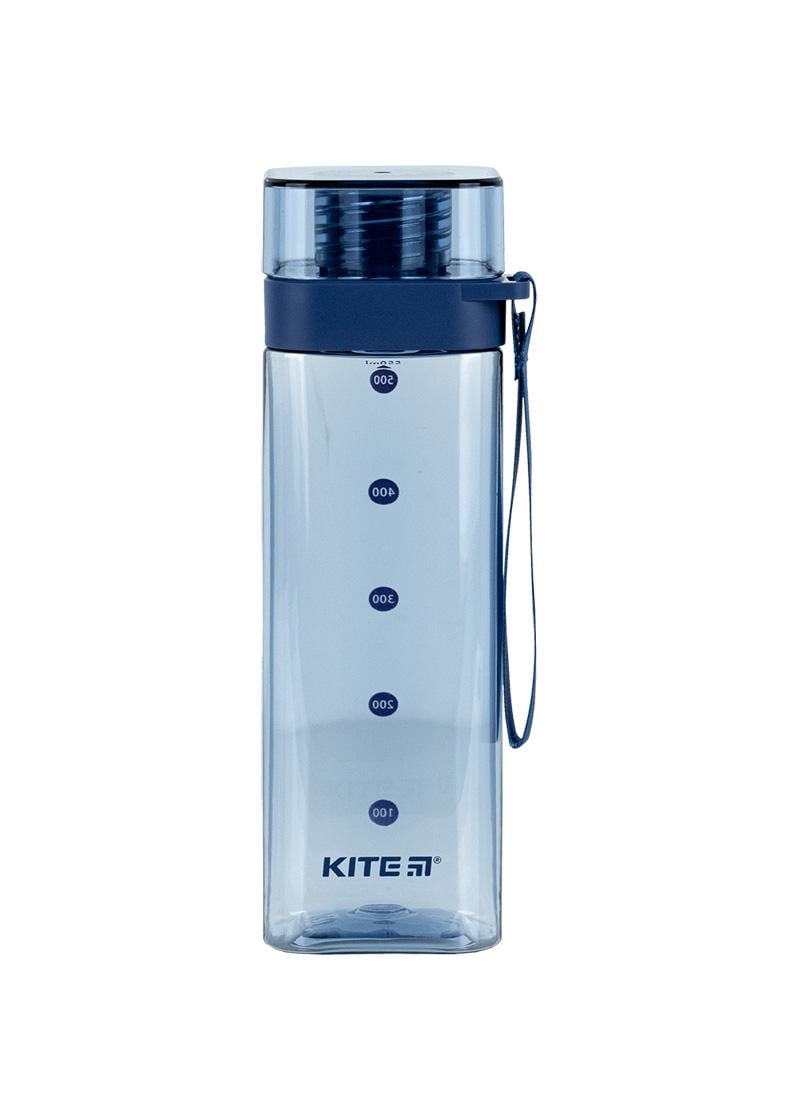 Пляшка для води KITE квадратна 550 мл Блакитний (K24-1209-1)