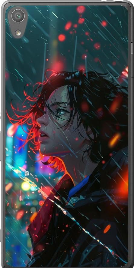 Чехол на Sony Xperia XA F3112 Ночные огни (6096t-399-42517)