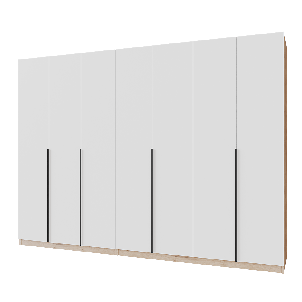 Шкаф распашной Меблітренд Чиназес Чи-2800 2800х500х2050 мм Дуб крафт золотой/Белый (27287383)