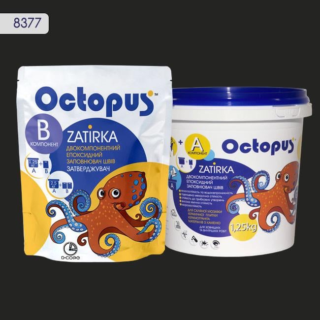 Затирка для плитки Octopus Zatirka 8377 эпоксидная 1,25 кг