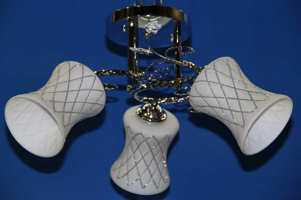 Люстра с плафонами Ray L70668/3 MIX FGD2+CH2 Белый (IR005680)