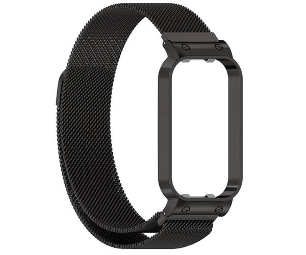 Ремешок Milanese Magnetic для Xiaomi Redmi Band 9 Active Черный