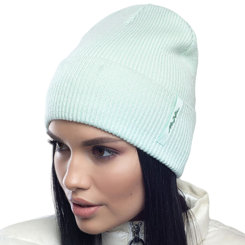 Шапка жіноча Leks Фешн утеплена флісом на манжеті One size М'ятний (122366) Шапка жіноча Leks Фешн утеплена флісом на манжеті One size М'ятний (122366)
