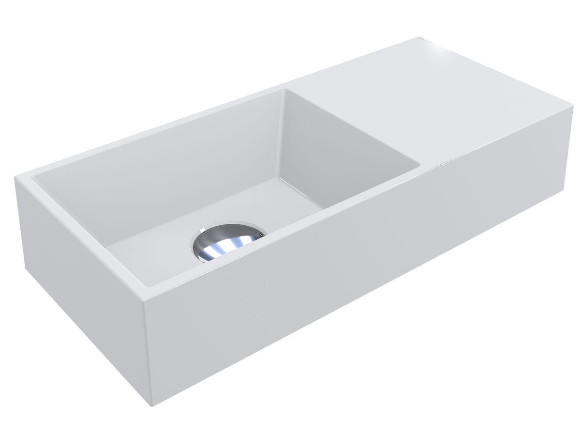 Умывальник Miraggio COPPER 500 с литого мрамора глянцевый Белый (84112)