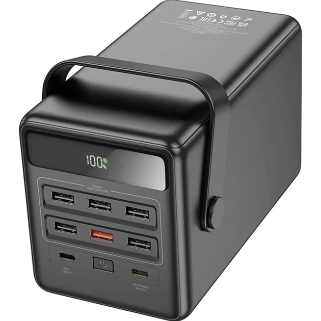 Повербанк Hoco DB03 100000 mAh 22,5W зі швидкою зарядкою та ліхтариком Чорний (PB240126) - фото 2
