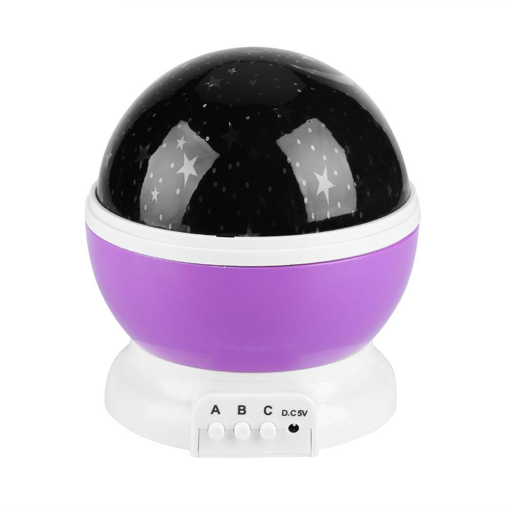 Нічник-проектор Star Master Dream Rotating Projection Lamp Фіолетовий (1002804-Violet-0) - фото 1