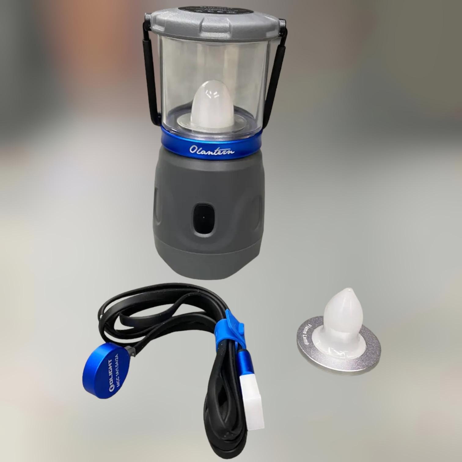 Ліхтар кемпінговий Olight Olantern 2 насадки магнітна зарядка/IPX4/світло 360° 7600 мАг Grey (243143)