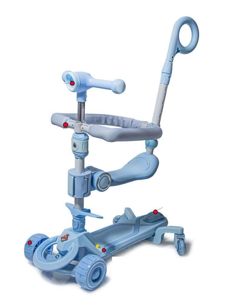 Біговіл для малюків від 1 року з бортиком Smart N-388 5в1 Блакитний. З музикою та підсвічуванням