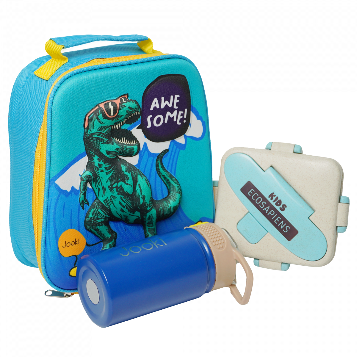 Ланч набор Jooki Dinosour Life из ЭКО материала