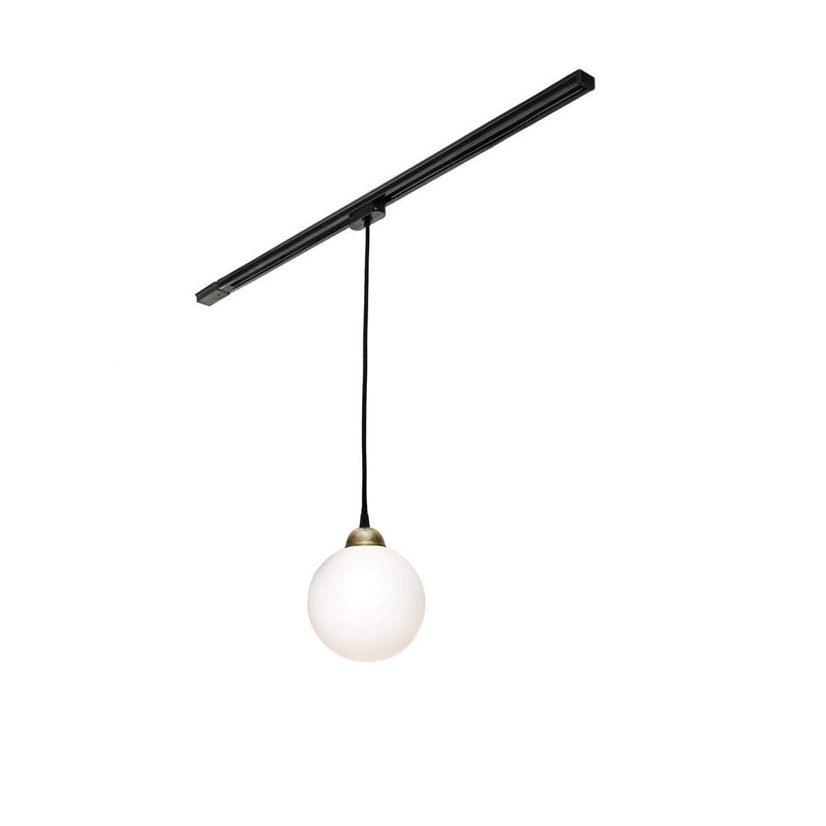 Светильник трековый MSK ELECTRIC Luna с шаровидным плафоном под лампу Е27 Черный (NT 2026 BK)