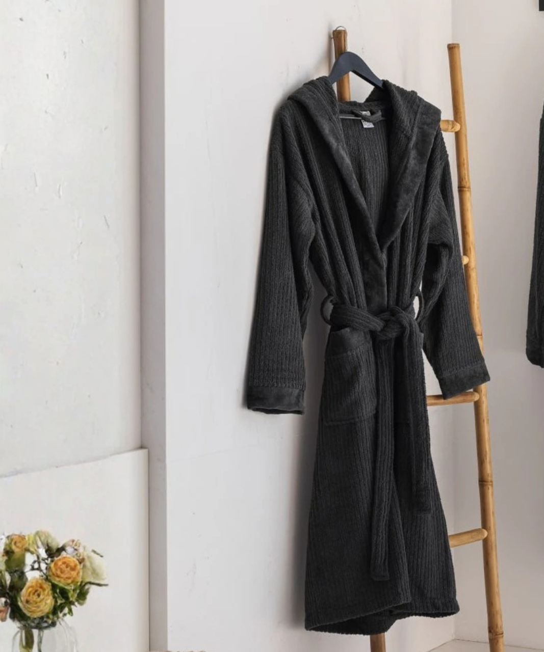 Халат махровый HYGG Tape S-M Черный (343903)