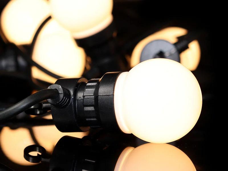 Гирлянда нить ретро лампочки 10 водонепроницаемых белых лампочек 5 м Теплый белый