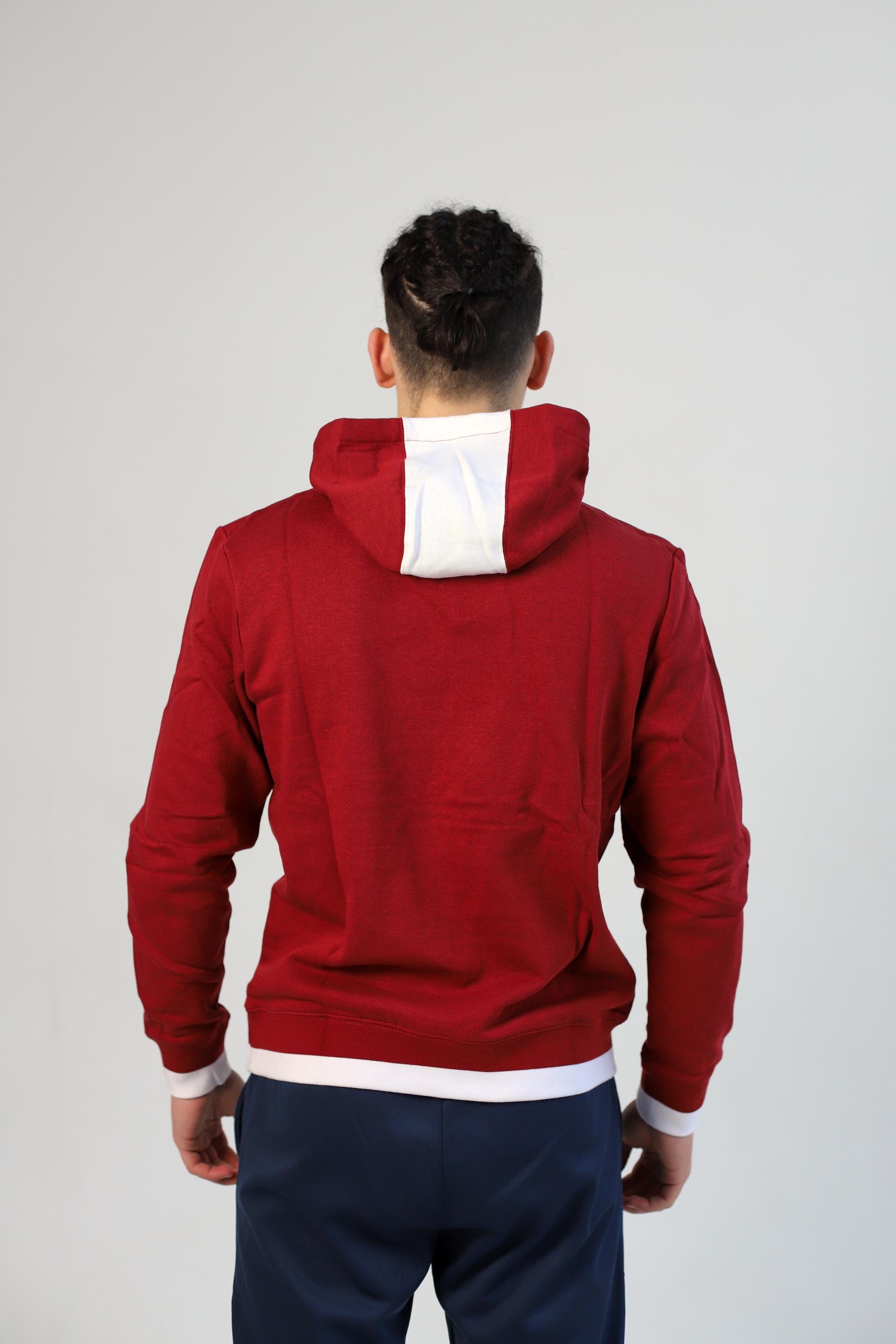 Реглан Joma 101962.672 Confort Ii Hoodie L Burgundy White (8424309536541) - фото 2