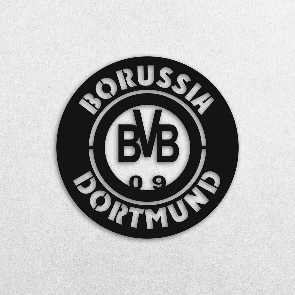 Настенное панно из дерева TWD FC Borussia 50х50 см Черный (ww-WALL51015М)