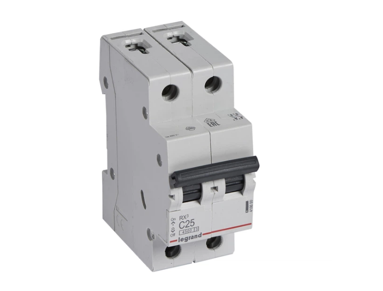 Автоматический выключатель LeGrand RX3 2P 25A C 4.5kA (34082653)
