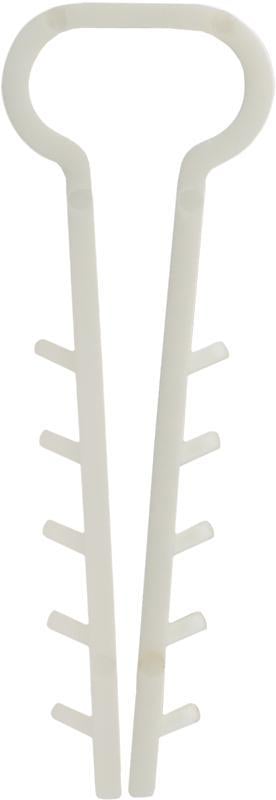 Дюбель-хомут АСКО-Укрем 8х5 мм для плоского провода полиэтилен 1 шт. Белый (000001101)