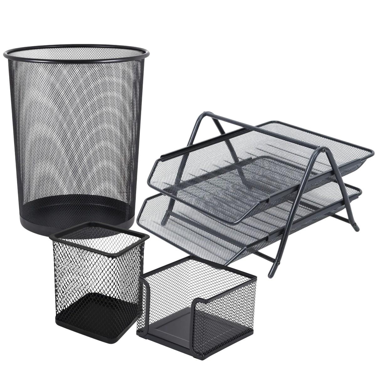 Набор настольный KITUA канцелярский металлический для офиса дома 4 предмета