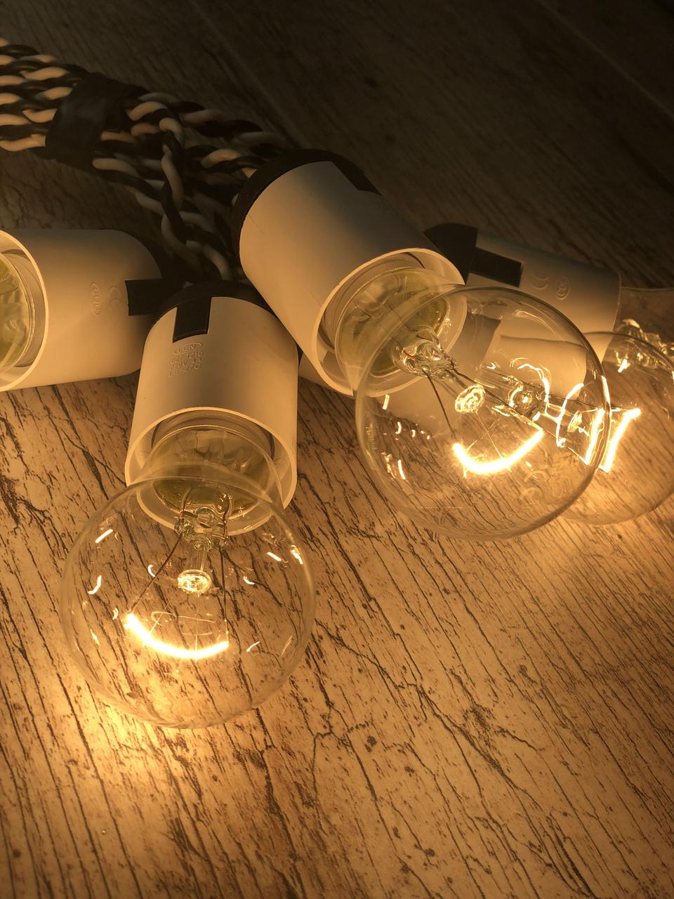 Ретро гірлянда для приміщень Alphatrade 15 м 30 ламп розжарювання Зебра (120149) - фото 2