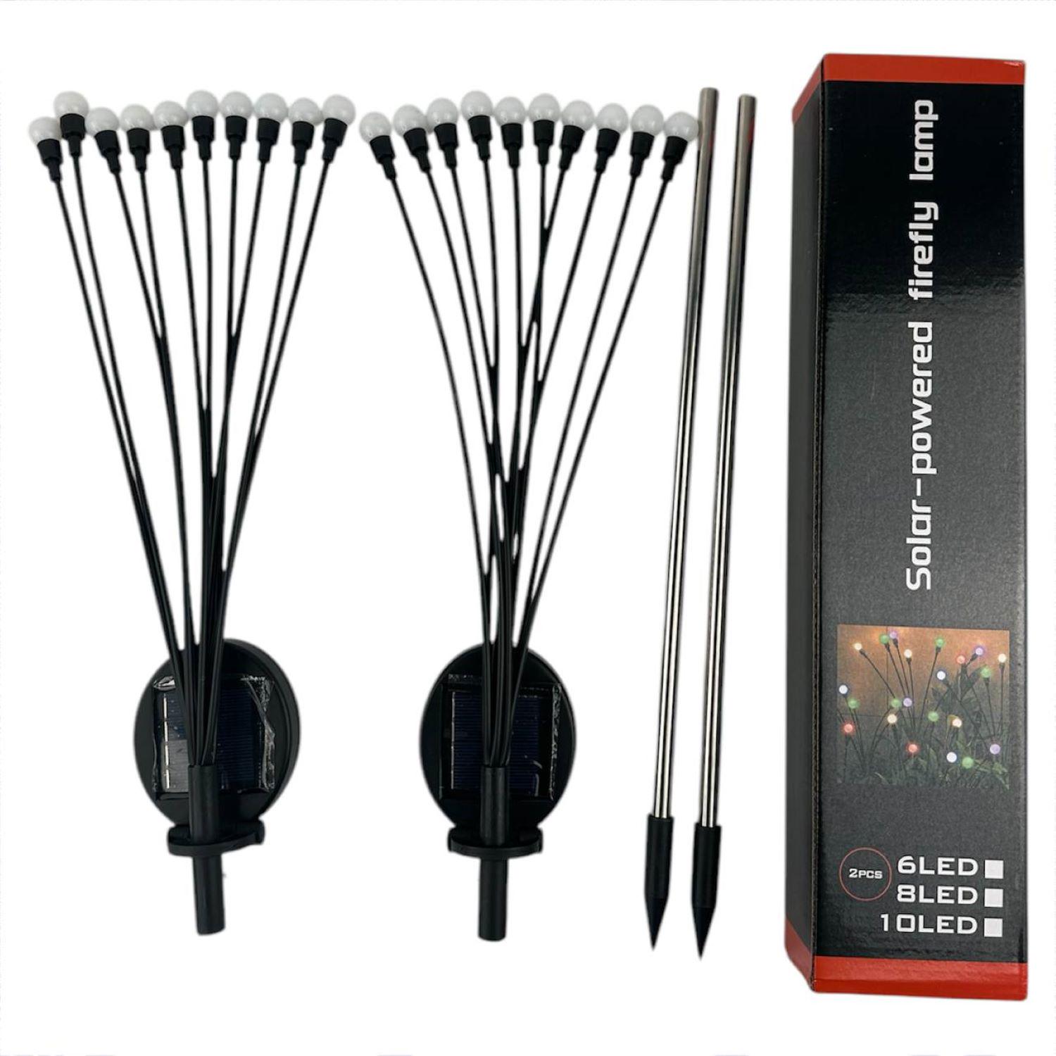 Набор декоративных садовых светильников Светлячки 10LED/10LED на солнечной батарее 2 шт.