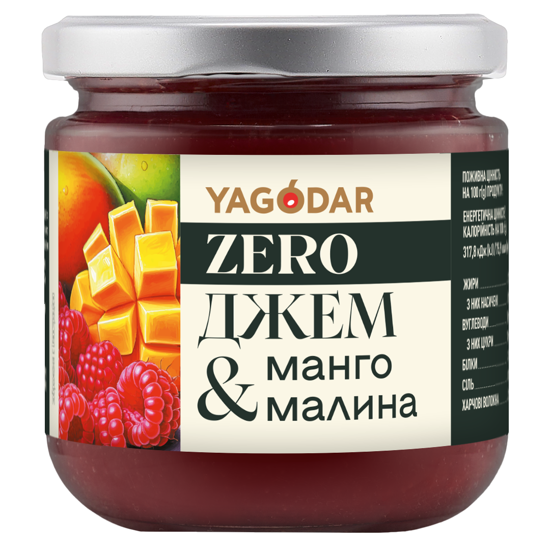 Джем YAGODAR Манго-Малина без сахара 210 г (2644378202)