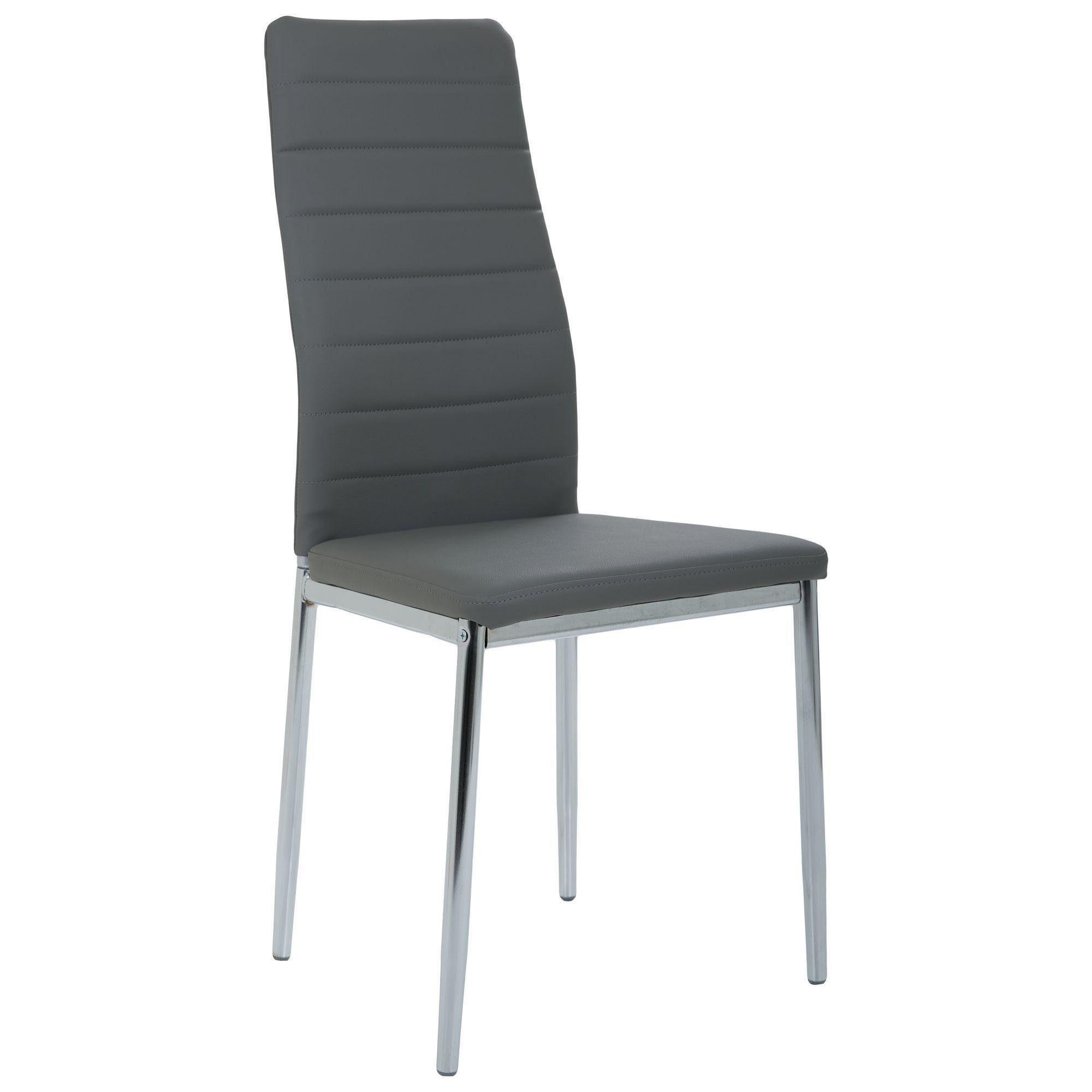 Стілець AMF Сицилія шкірозамінник PVC Сiрий (218613)