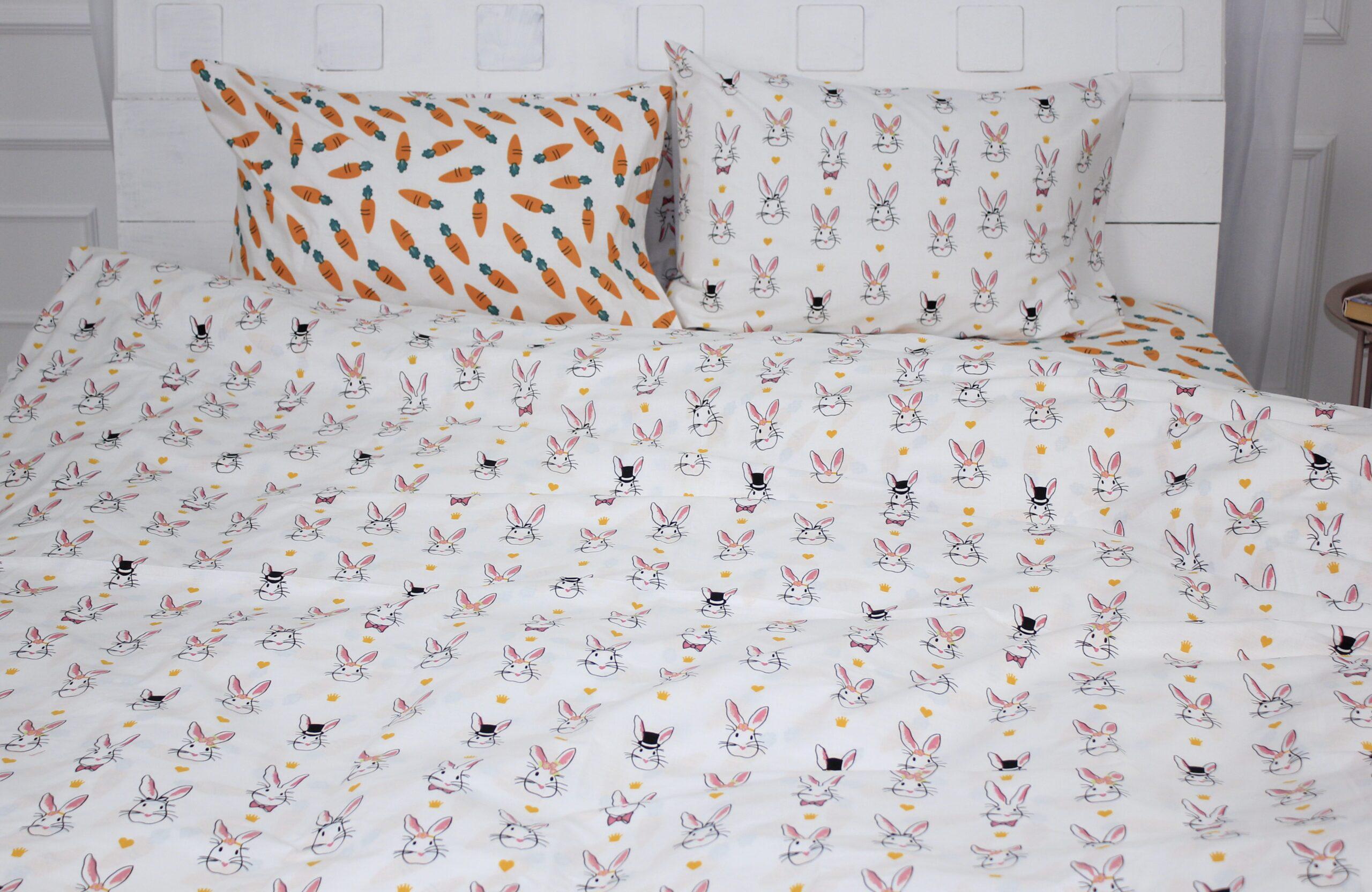 Комплект постельного белья MirSon 17-0529 Bunnies white односпальный бязь 143x210 см (2200003674002)