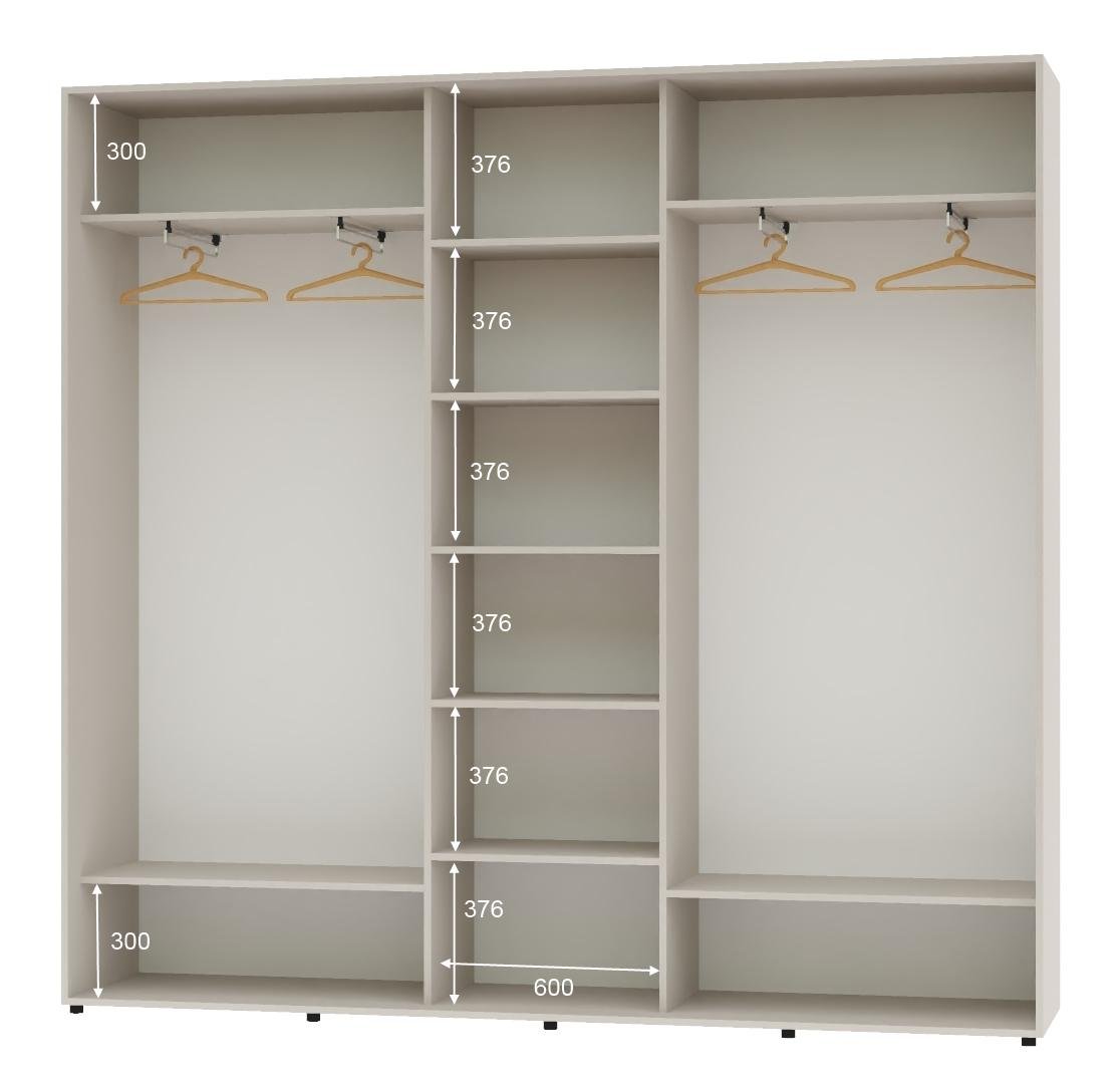 Шкаф-купе трехдверный Алекса ШК-04 ДСП 250х45х220 см Кашемир - фото 2 Шкаф-купе трехдверный Алекса ШК-04 ДСП 250х45х220 см Кашемир - фото 2