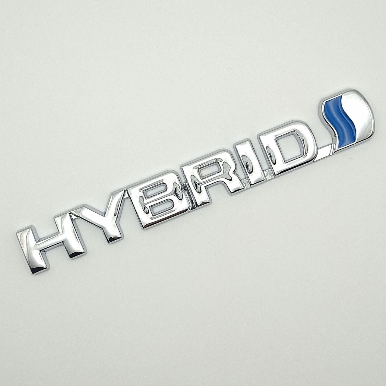 Эмблема надпись Hybrid Toyota металл 13,5х2 см Хром глянцевый (2608913893)