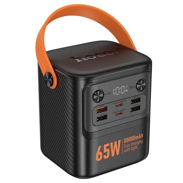 Ноутбук для ноутбука HOCO J152 Pro 80000 mAh 65W 4USB/2Type-C с быстрой зарядкой и фонариком Black (000538) Ноутбук для ноутбука HOCO J152 Pro 80000 mAh 65W 4USB/2Type-C с быстрой зарядкой и фонариком Black (000538)