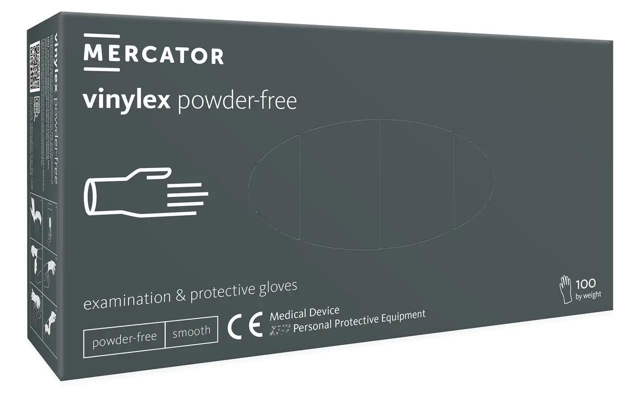 Рукавички вінілові неприпудрені Mercator Simple vinyl powder free одноразові XL 100 шт. (20409459)