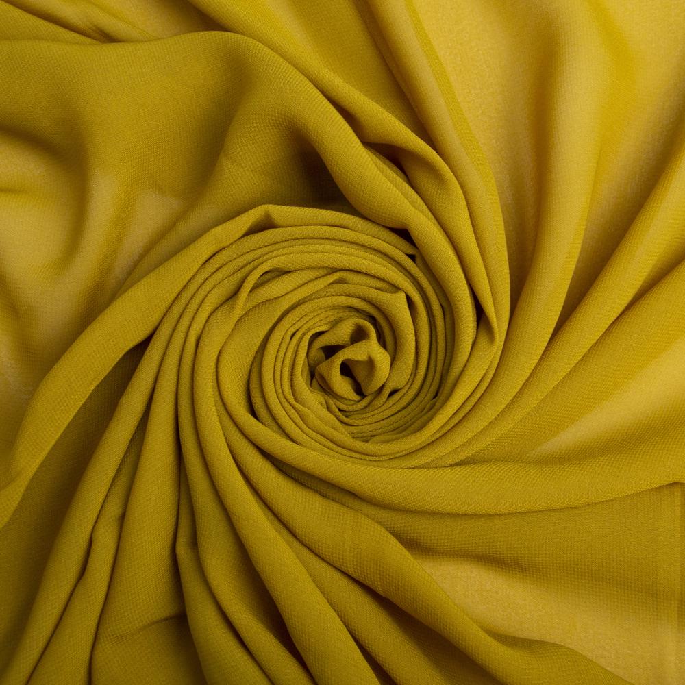 Шифон плательный Sheila Зеленая олива (24618)