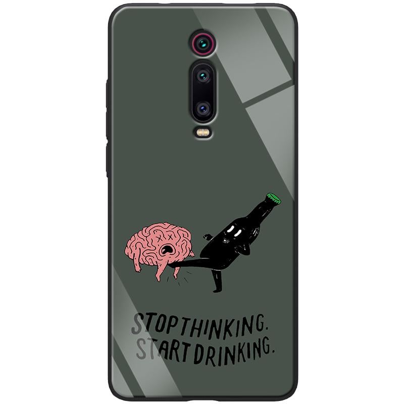 TPU + ПК Чехол Forfun для Xiaomi Redmi K20/K20 Pro/Mi9t/Mi9T Pro STOPTHINKING/СЕРЫЙ