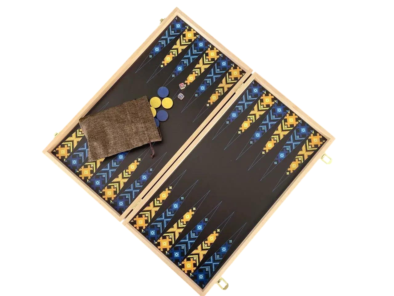 Нарды деревянные с патриотической символикой настольная игра 48х50 см (KF-095-10)