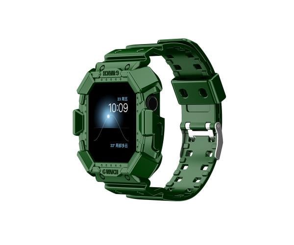 Ремешок с чехлом G/Watch для Apple Watch 45 мм Темно-зеленый