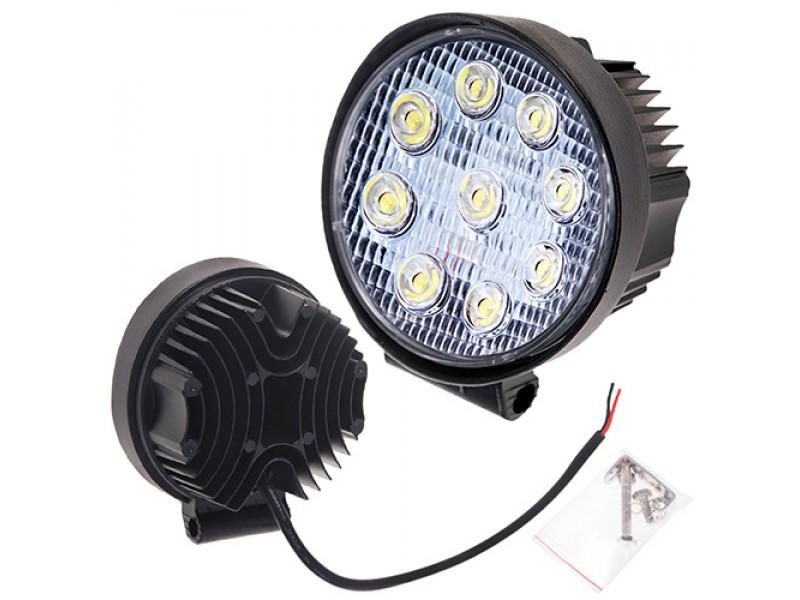 Фара-прожектор додаткова Vitol LML-K0627 27 W круглі дальній дальній