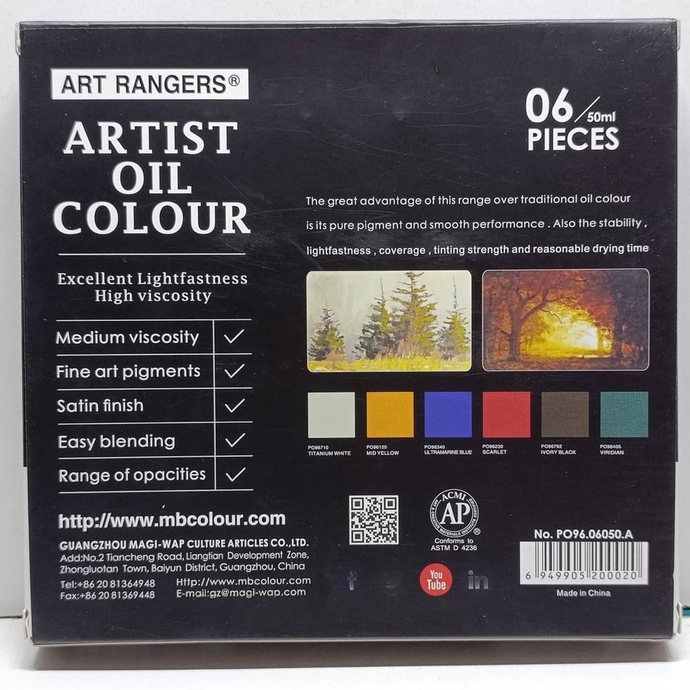 Олійні фарби художні професійні 50 мл 6 кольорів (37-122198) - фото 9 Олійні фарби художні професійні 50 мл 6 кольорів (37-122198) - фото 9