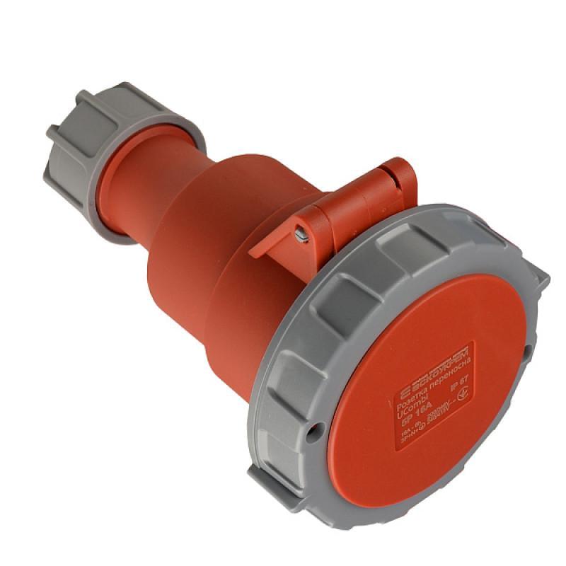 Розетка переносная АСКО-УКРЕМ полиамид серии UСombi 5P 3Р+ РЕ+N 16A IP 67 (A0080010131)